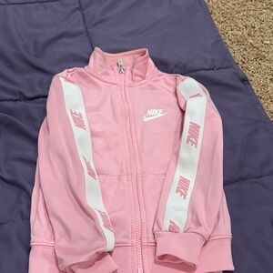 Nike Pink and White Track Jacket